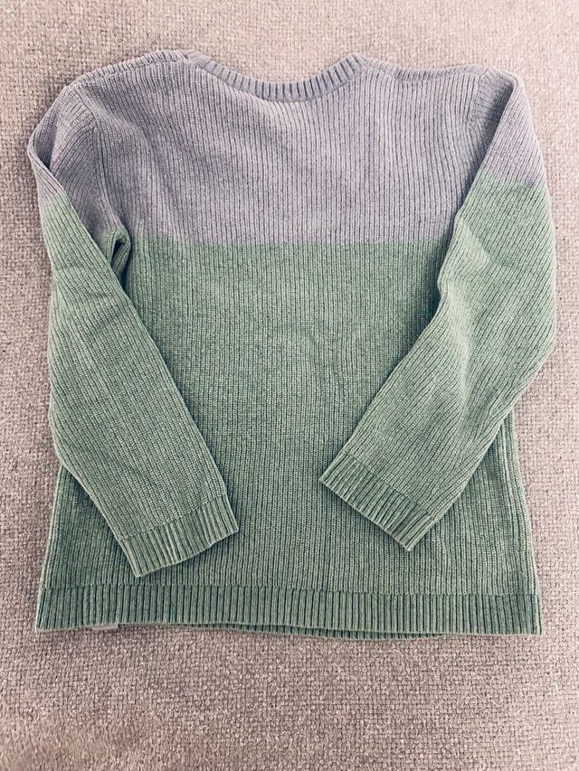 Jersey Benetton 5 años verde/gris