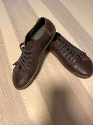 Camper Zapatos de Cuero Marrón