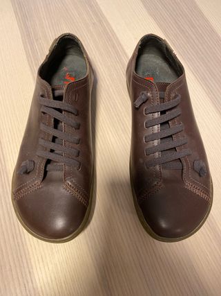 Camper Zapatos de Cuero Marrón