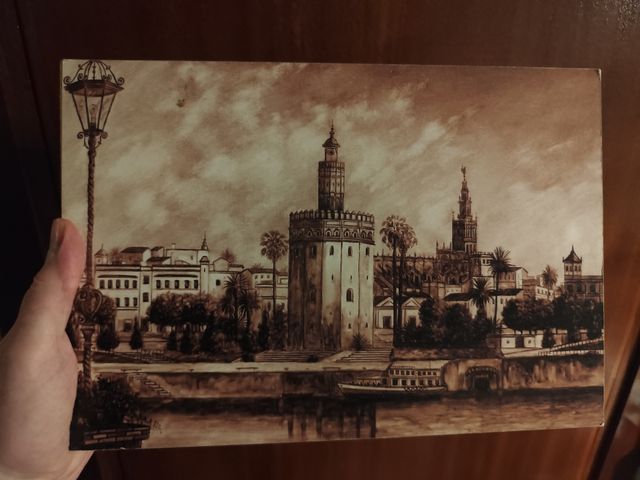 Cuadro serigrafiado madera de Sevilla