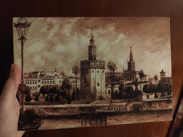 Cuadro serigrafiado madera de Sevilla