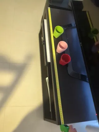 Mesa centro negra Ikea y mesa TV