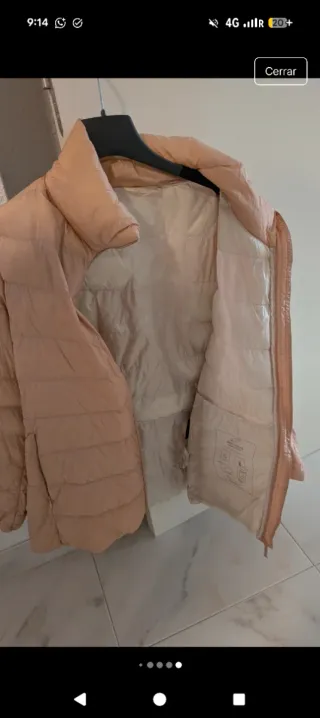 Plumífero El Corte Inglés rosa palo mujer