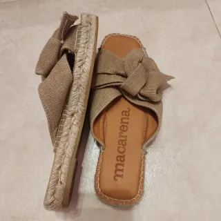 Sandalias Macarena Esparto Beige