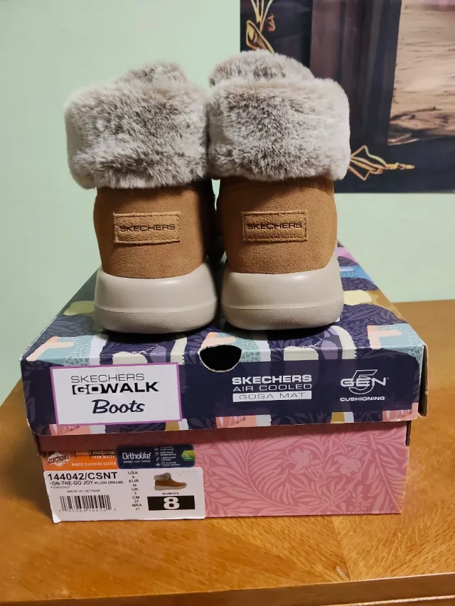 Botas Skechers Go Walk Invierno Beige