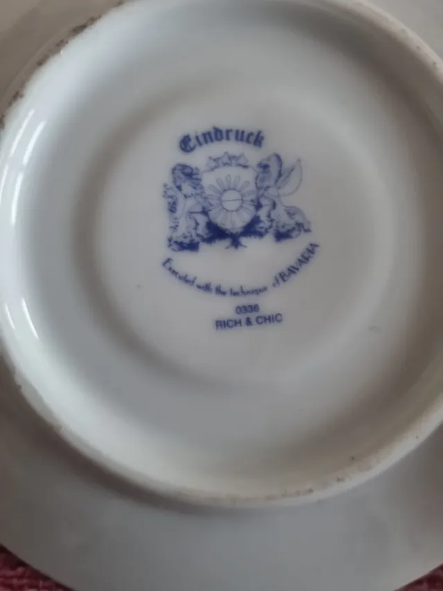 Set 12  Piattini Porcellana Blu e Bianco