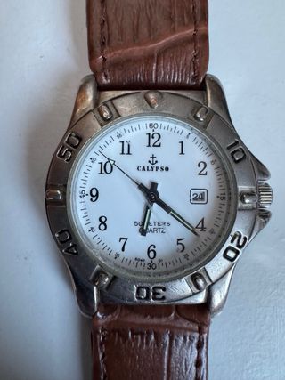Reloj Calypso Correa Marrón y Esfera Blanca