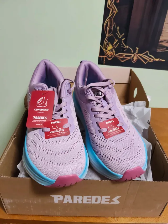 Zapatillas Paredes Moradas y Rosas Talla 38