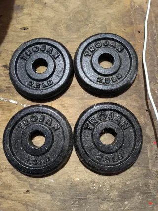 4 Discos Mancuernas Trojan 2.5 LB