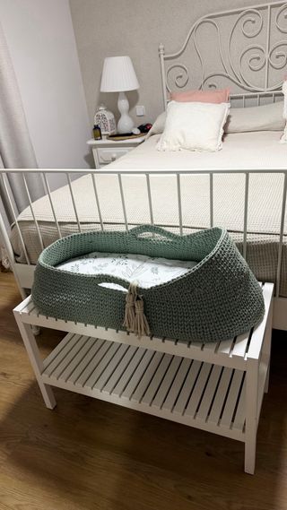 Moisés de bebe hecho a mano en croché por encargo