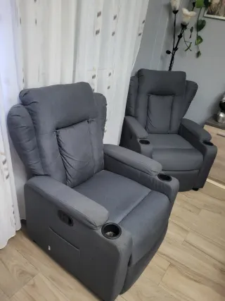 2 Poltrone relax grigie (non spedite)