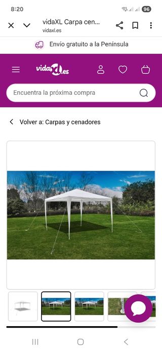 Cenador jardín 2x3 m nuevo