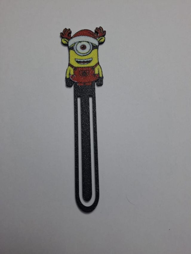 Minions com gorro natalino - Marcador de página