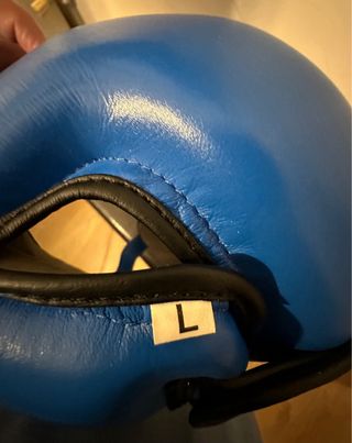 Casco y Guantes Boxeo Niños Azul/Blanco