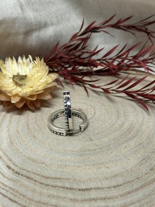 Pendientes Aro Liso y Bubble Mix Plata