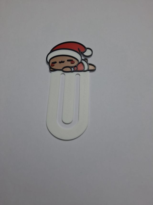 Marcador de página com figura do Papai Noel