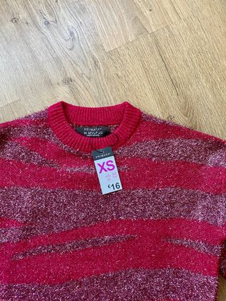 Jersey rosa con rayas brillantes