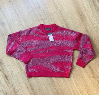 Jersey rosa con rayas brillantes