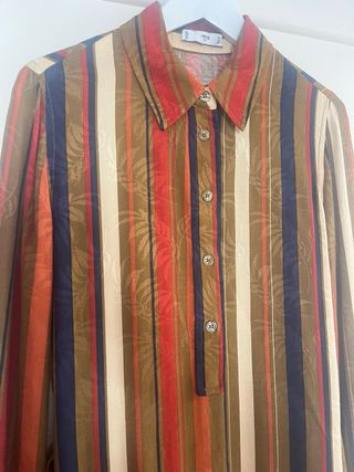 Vestido Mango Talla M Rayas Multicolor