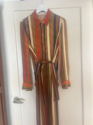 Vestido Mango Talla M Rayas Multicolor