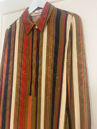 Vestido Mango Talla M Rayas Multicolor