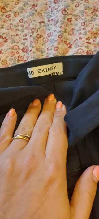 Pantalón premamá negro talla L