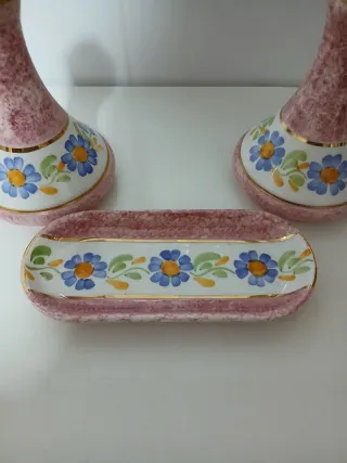 Juego tocador vintage flores