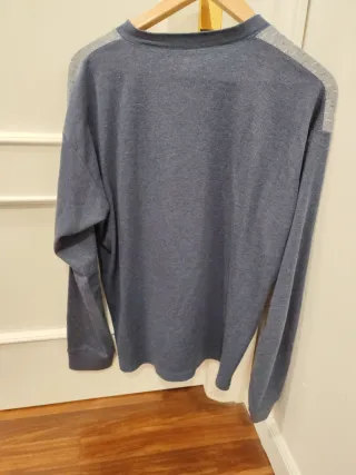 Chaqueta pijama hombre azul y gris