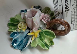 Capodimonte Set di 3 piccoli segnaposto porcellana