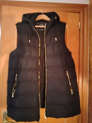 Chaleco acolchado negro talla M