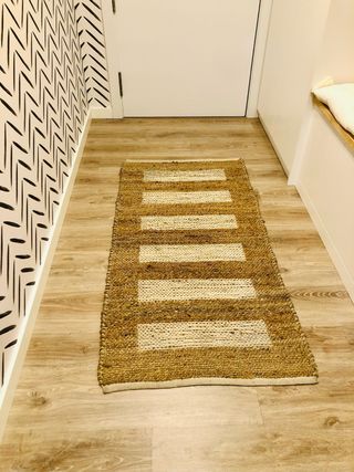 Tappeto in juta beige e marrone