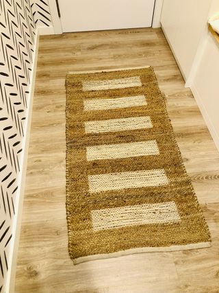 Tappeto in juta beige e marrone