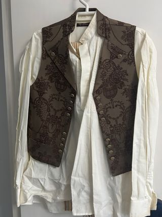 Traje Fallero Marrón y Blanco