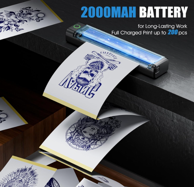 Termocopiadora Tattoo Bluetooth-Impresora térmica