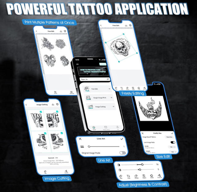 Termocopiadora Tattoo Bluetooth-Impresora térmica
