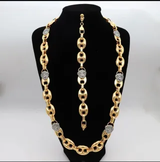 Cadena y Pulsera Granos de Café XL