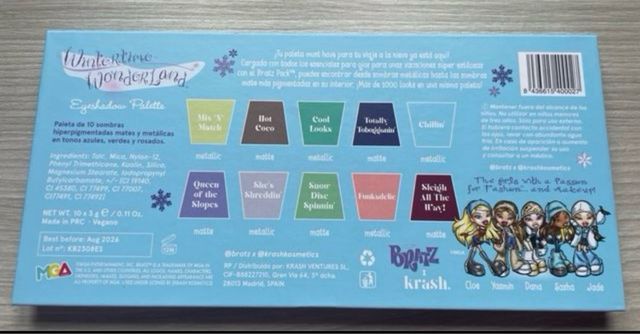 Paleta de Sombras Bratz Wintertime Wonderland