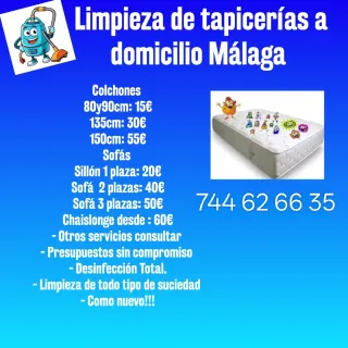 Limpieza de tapicerías a domicilio