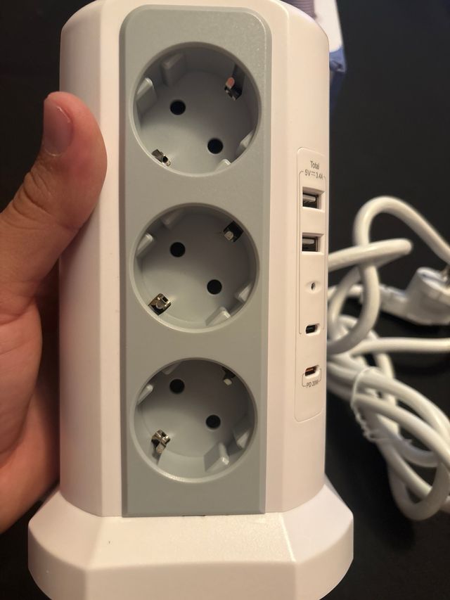 Regleta Torre Enchufes Protección