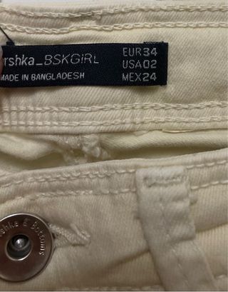 Pantalón Bershka amarillo pastel talla 34