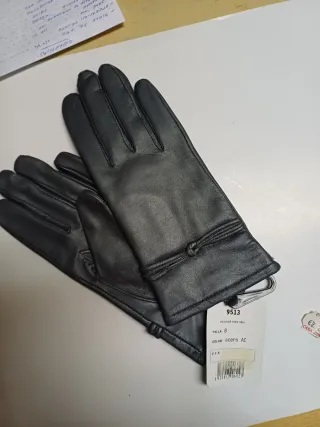 Guantes Piel Mujer Talla 8 Gris