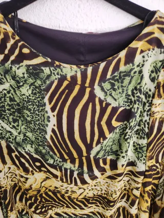 Vestido estampado animal print