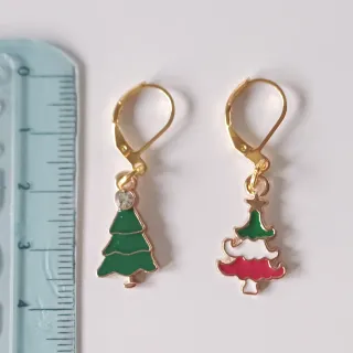 Aretes árbol de Navidad esmaltados
