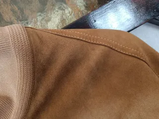 Bomber vintage puro camoscio