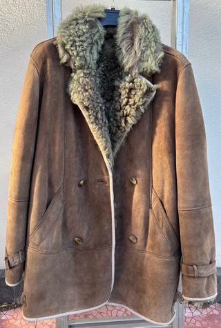 Montone Shearling Uomo Marrone/Verde