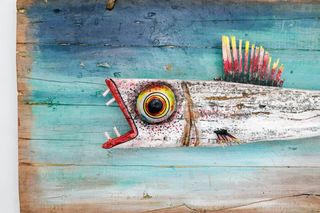 Cuadro Decorativo Pez Artesanal