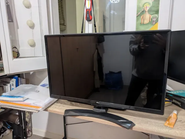 Monitor LG Negro, televisión