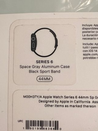 Apple Watch Series 6 44mm Grigio Siderale
