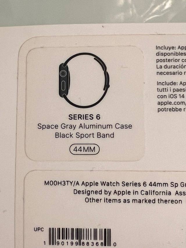 Apple Watch Series 6 44mm Grigio Siderale