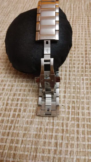 Reloj Lotus Cronógrafo naranja y negro. Plateado